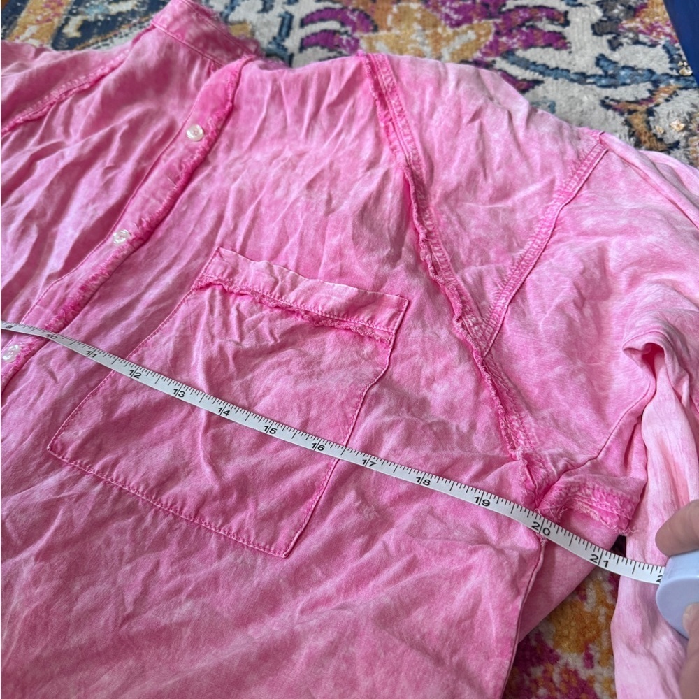 Easel pink oversized Button-Up 👚 - Picture 5 of 5